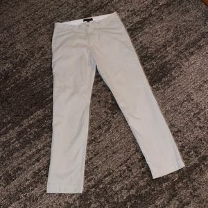 Banana Republic mens khaki chinos flat front plain straight leg 33 X 34